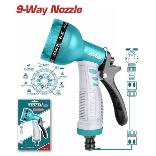 Total Plastic Trigger Nozzle( 9-Way Nozzle)
فوهة إطلاق بلاستيكية