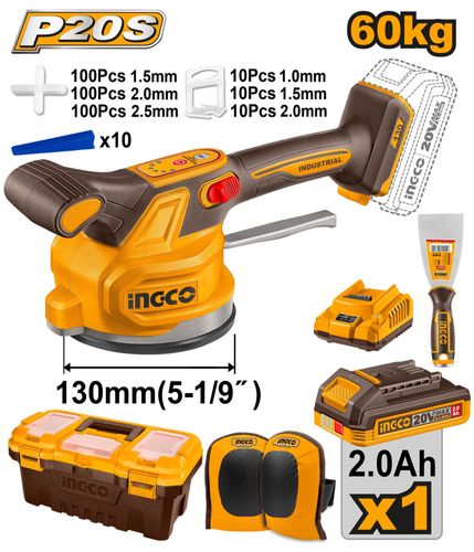 INGCO Cordless Tile Vibration Machine 
جهاز اهتزاز البلاط اللاسلكي