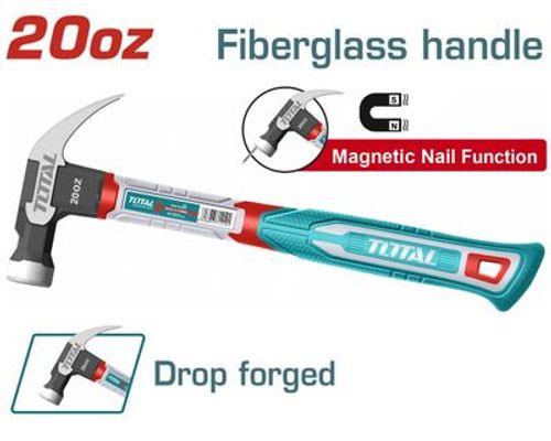 Total FiberGlass Handle claw Hammer 20oz 
ألياف زجاجية من ماركة توتال براند