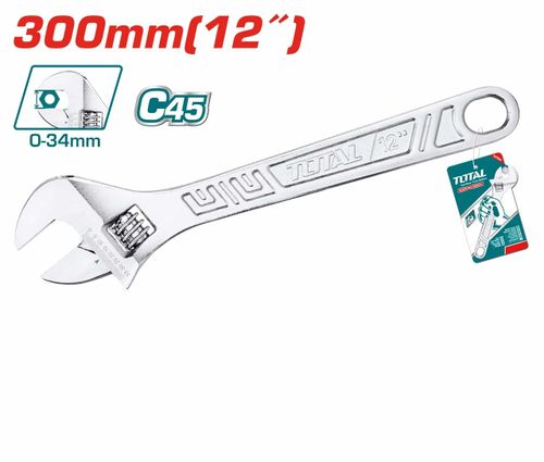 Total Adjustable wrench 300mm(12’’)
مفتاح ربط قابل للتعديل