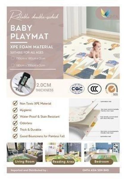 XPE Baby Playmat (Size XL: 180x200x2cm) 