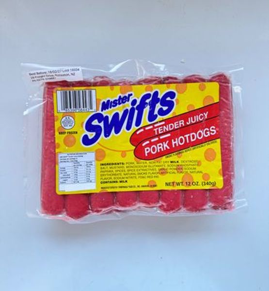Mister Swifts Frozen Juicy Pork Hotdogs 340g